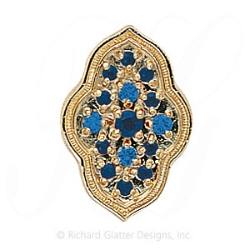 GS047 S - 14 Karat Gold Sapphire Slide 